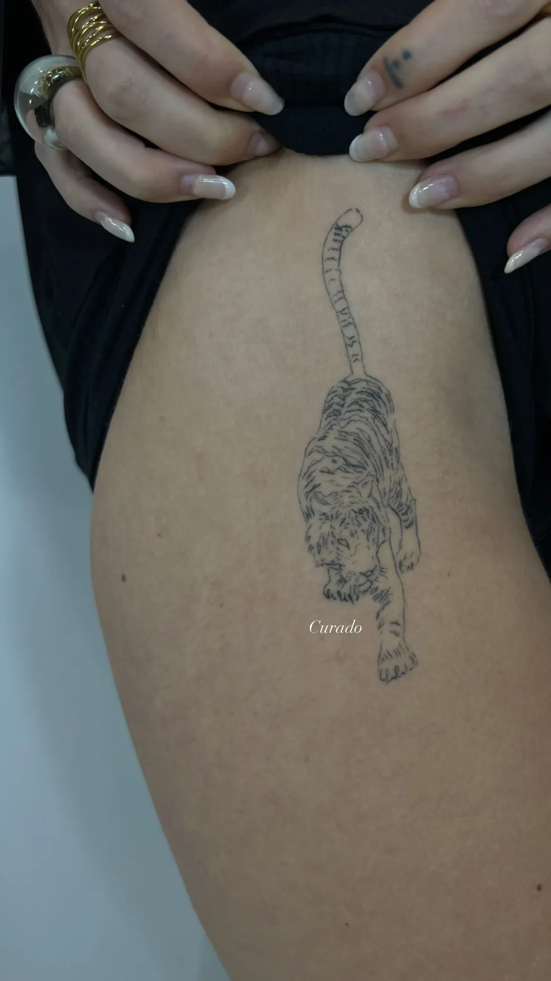 Verheiltes Fine Line Tattoo — Sinkply Zürich