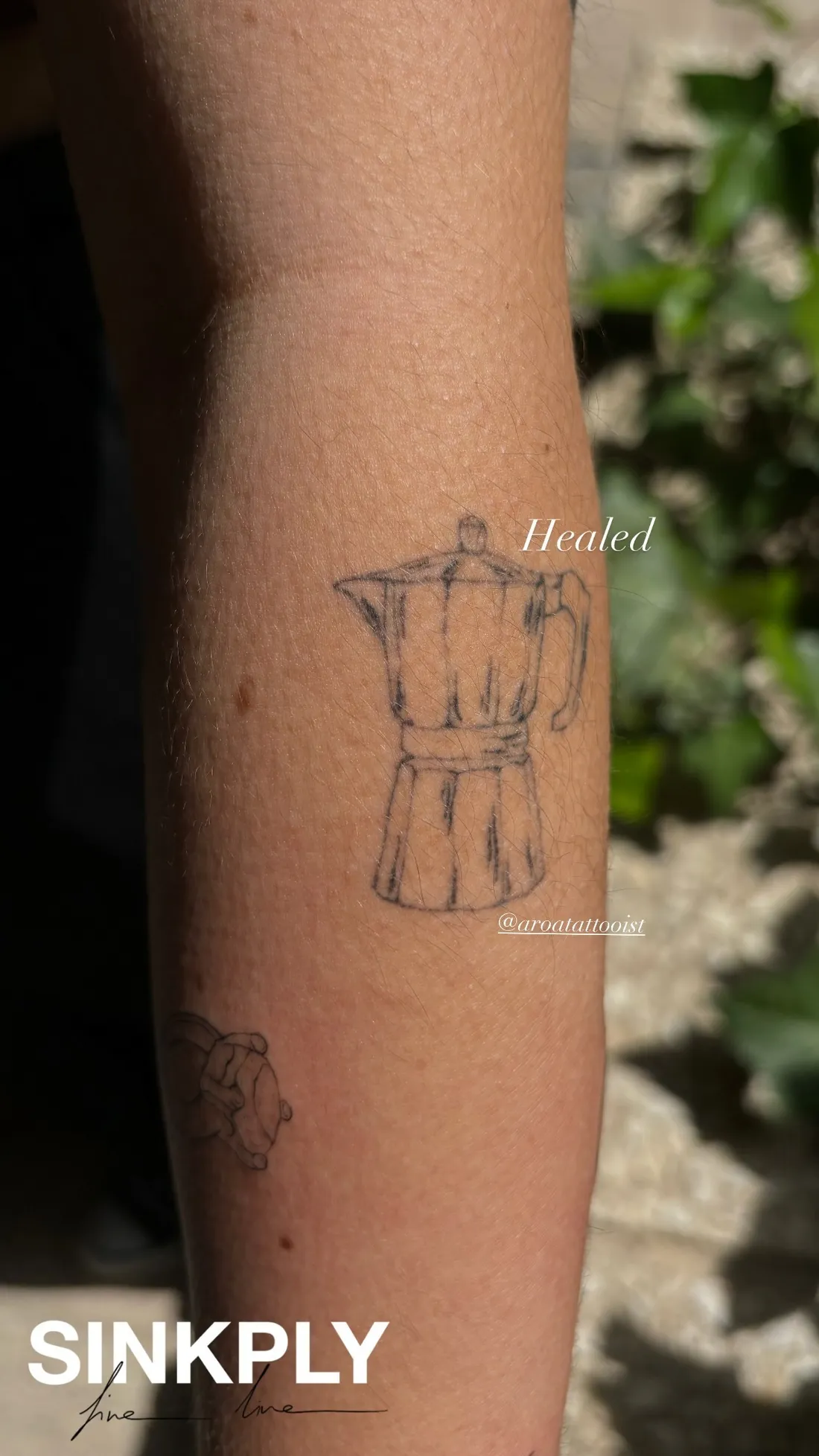 Verheiltes Fine Line Tattoo — Sinkply Zürich