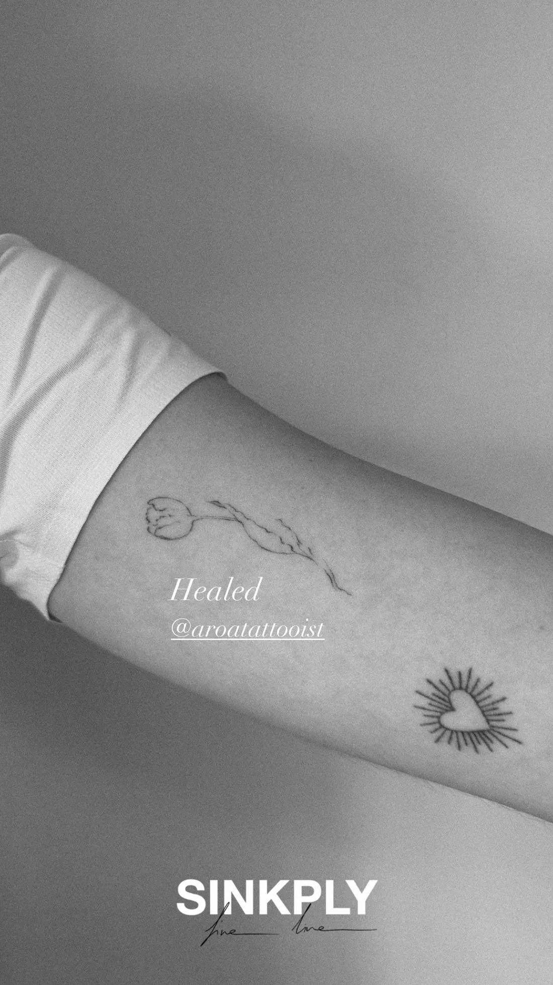 Verheiltes Fine Line Tattoo — Sinkply Zürich