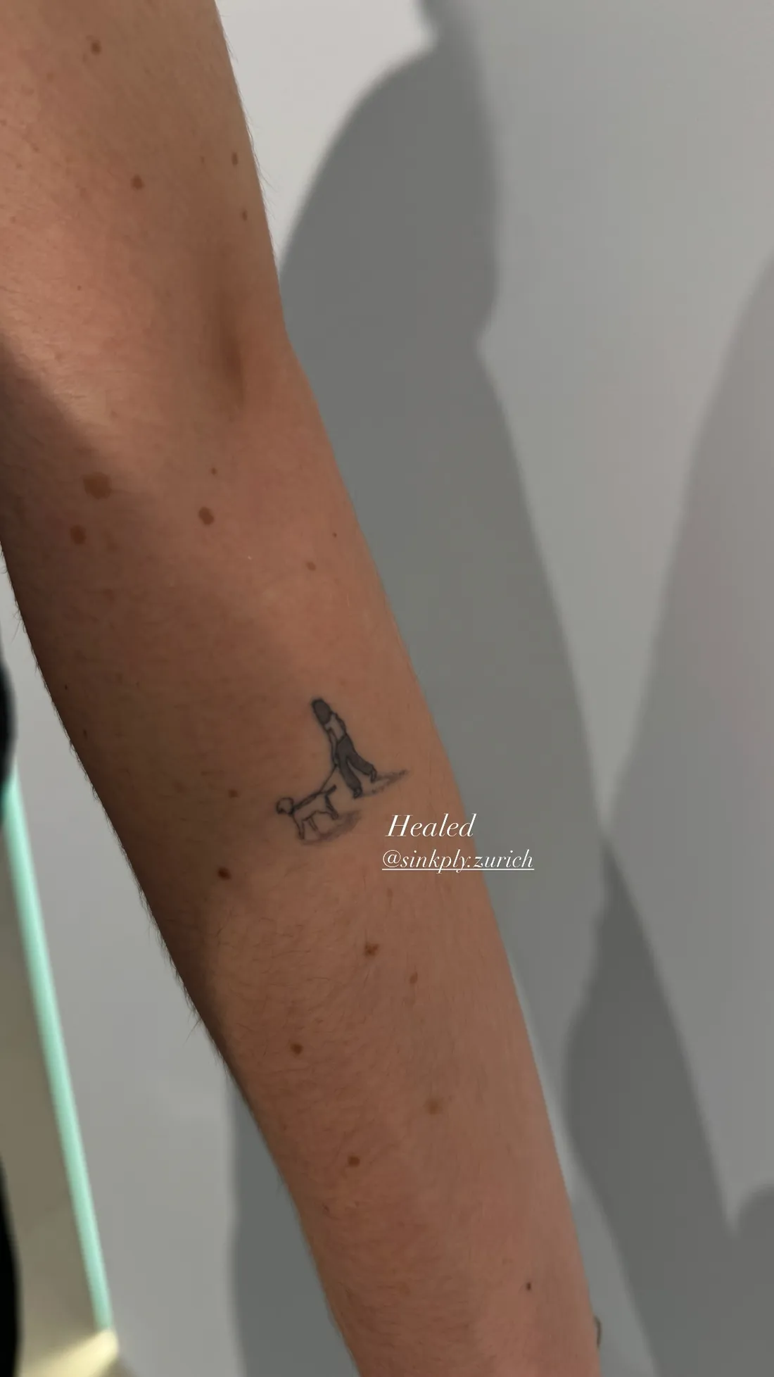 Verheiltes Fine Line Tattoo — Sinkply Zürich