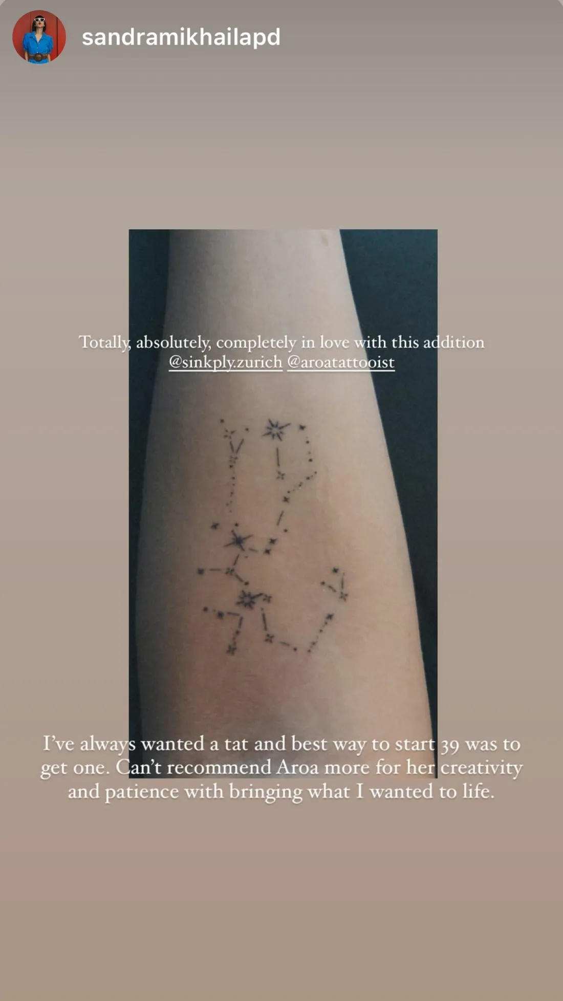 Verheiltes Fine Line Tattoo — Sinkply Zürich