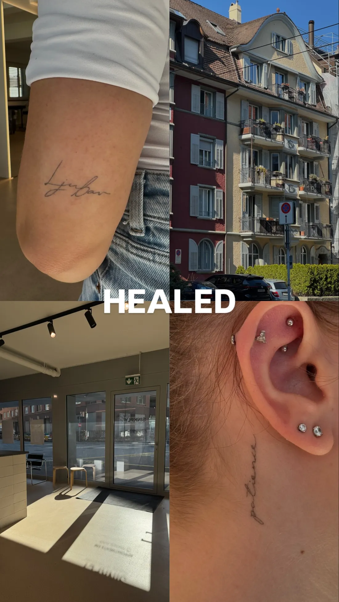 Verheiltes Fine Line Tattoo — Sinkply Zürich
