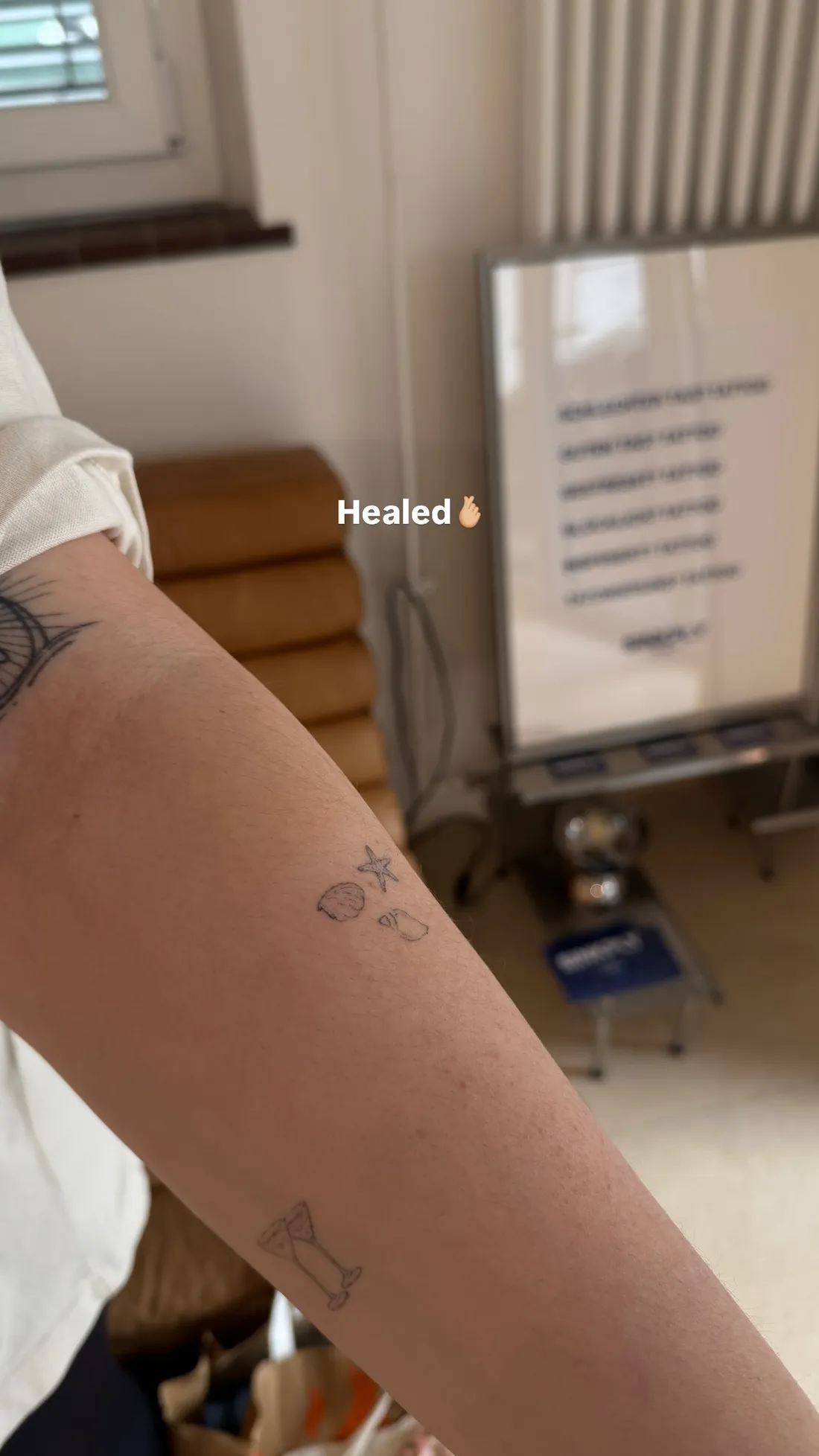Verheiltes Fine Line Tattoo — Sinkply Zürich